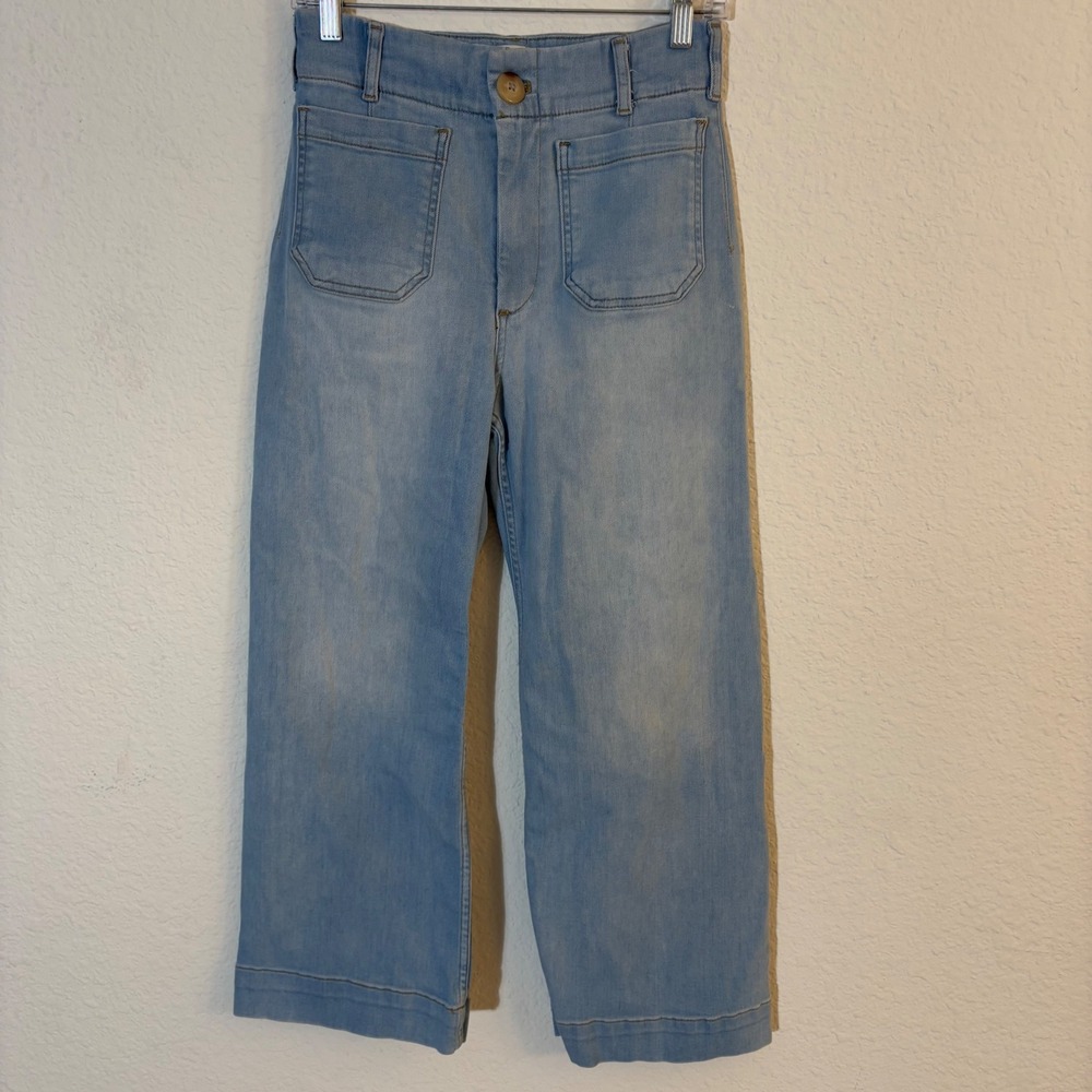 Maeve The Colette Wide-Leg Jeans Size 27 Light Blue